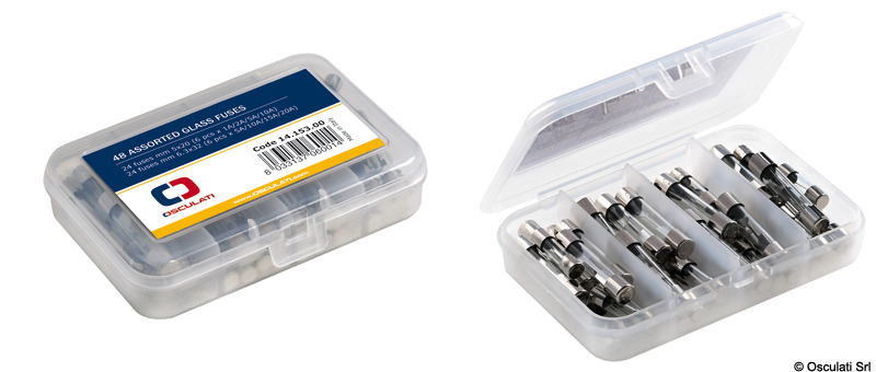 Assorted glass fuses 48pcs