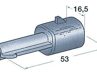Vesitiivis sähköliitin 1johto uros