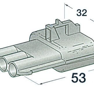 Vesitiivis sähköliitin 3johto uros
