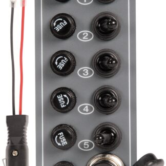 Katkaisijapaneeli 5 kytkintä + 12V