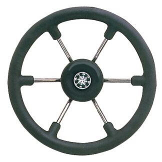 Osculati SS steering wheel black 340 mm